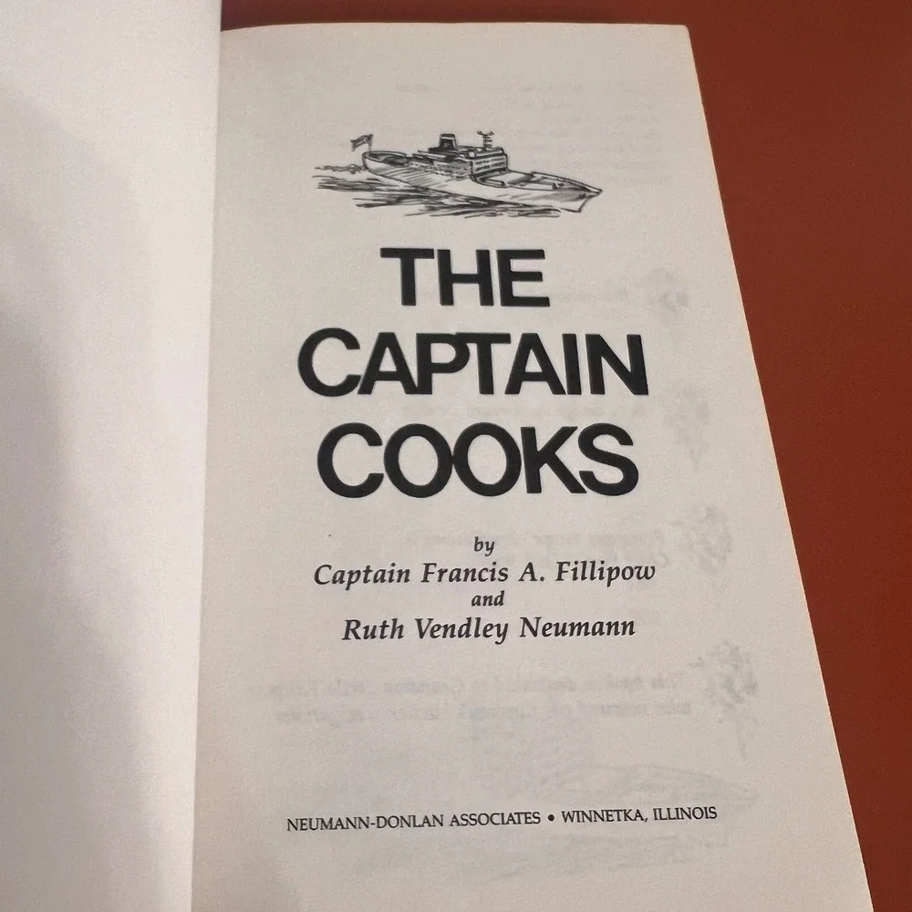 The Captain Cooks Vintage 1983 Cookbook Fillipow Neumann Cruise Ship Recipes